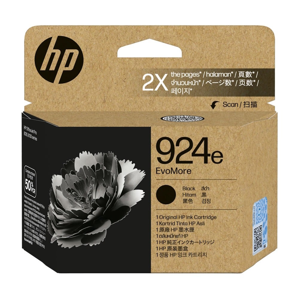 Genuine HP 924e EvoMore Black High Yield Ink Cartridge 4K0V0NA
