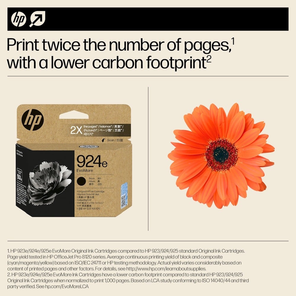 Genuine HP 924e EvoMore High Yield Ink Cartridge Combo Value Pack