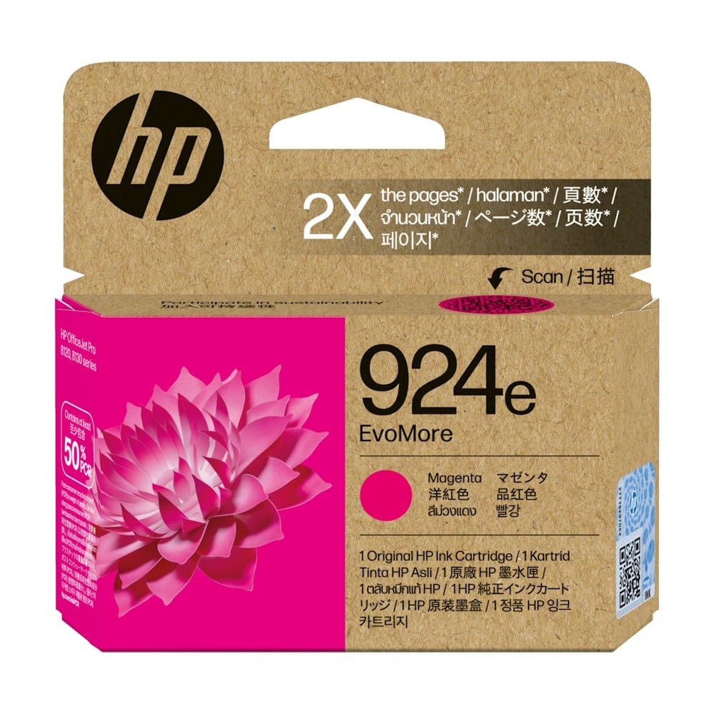 Genuine HP 924e EvoMore Magenta High Yield Ink Cartridge 4K0U8NA