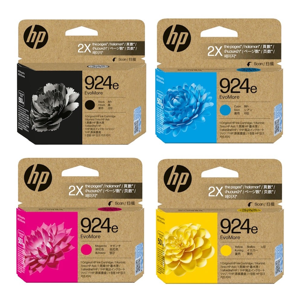 Genuine HP 924e EvoMore High Yield Ink Cartridge Combo Value Pack
