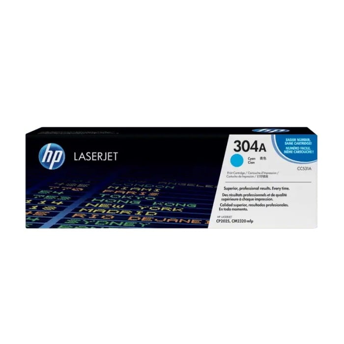 Genuine HP 304A Cyan Toner Cartridge CC531A Genuine HP 304A Cyan Toner Cartridge CC531A