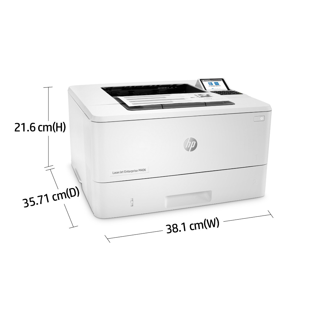 HP LaserJet Enterprise M406dn Mono Laser Printer 3PZ15A