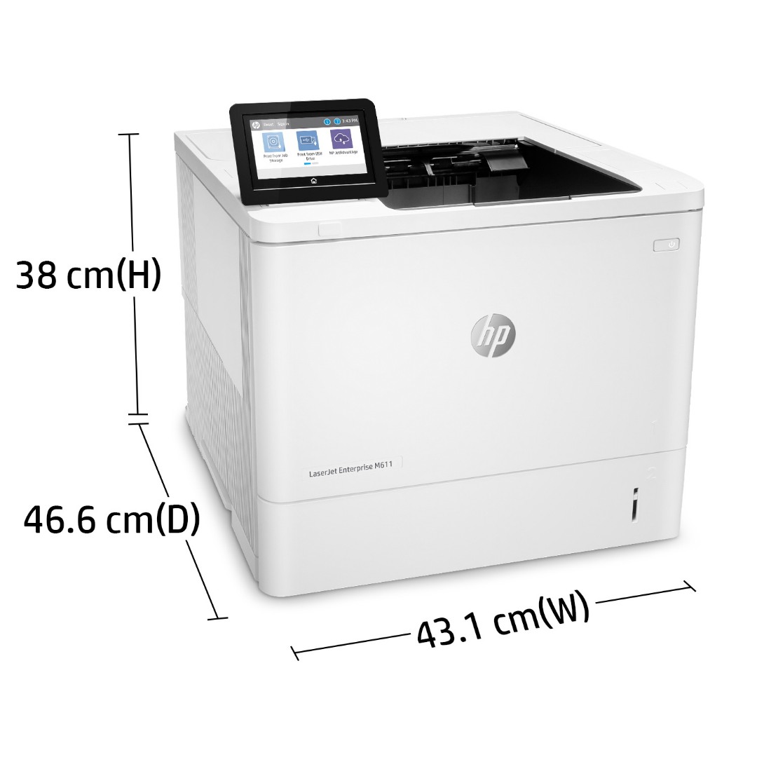 HP LaserJet Enterprise M611dn Mono Laser Printer 7PS84A