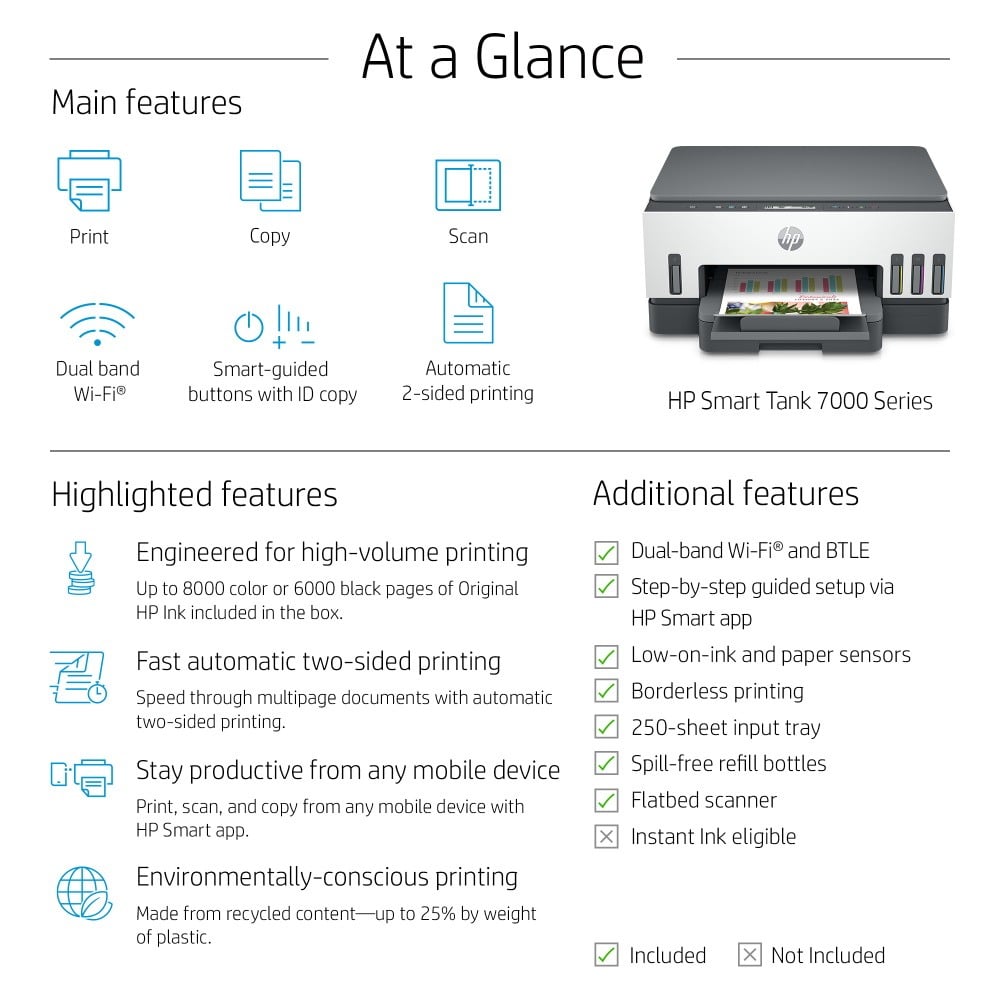 HP Smart Tank 7005 All-in-One Printer