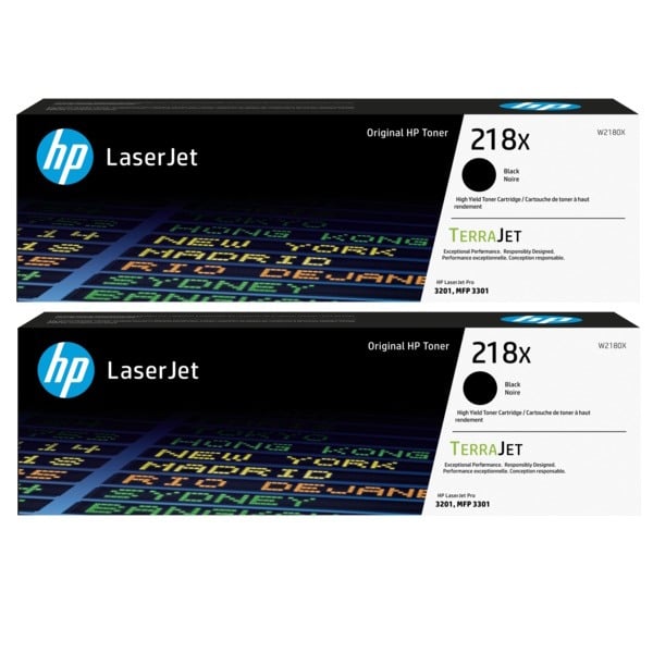 Genuine HP 218X Black Toner W2180X 2 PACK
