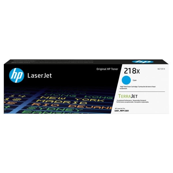 Genuine HP 218X High Yield Cyan Toner W2181X