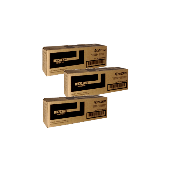 Genuine Kyocera TK-1134 Toner 3 PACK