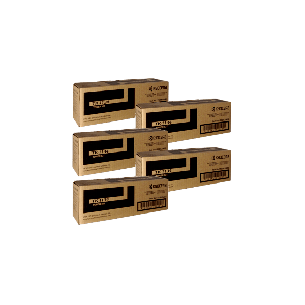 Genuine Kyocera TK-1134 Toner 5 PACK