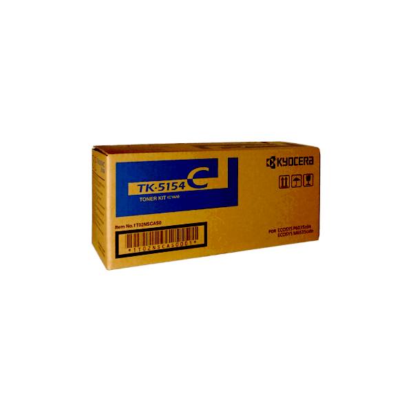 Genuine Kyocera TK-5154C Cyan Toner Genuine Kyocera TK-5154C Cyan Toner