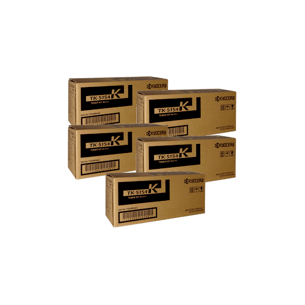 Genuine Kyocera TK-5154K Black Toner 5 PACK Genuine Kyocera TK-5154K Black Toner 5 PACK
