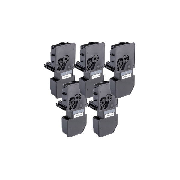 Compatible Kyocera TK-5224K Black Toner 5 PACK