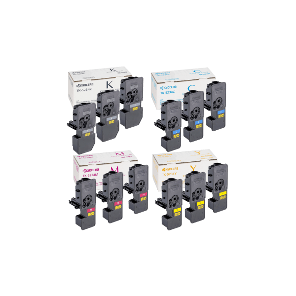 Genuine Kyocera TK-5234 Toner Triple Value Pack High Yield