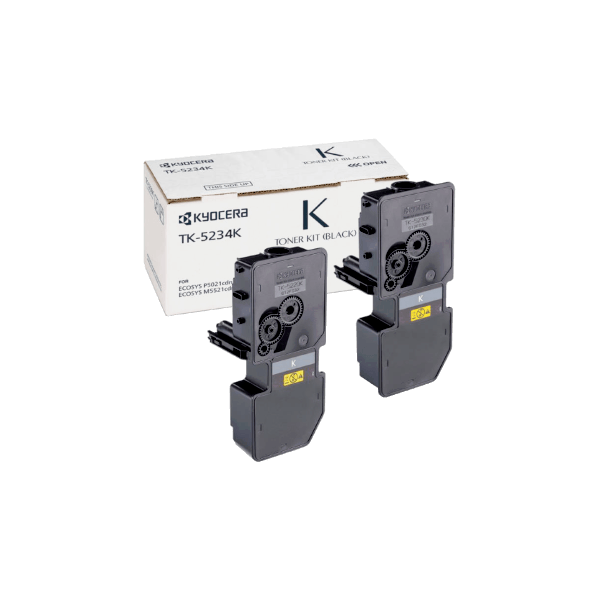 Genuine Kyocera TK-5234K Black Toner 2 PACK