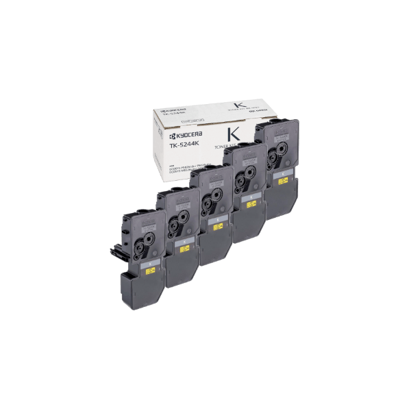 Genuine Kyocera TK-5244K Black Toner 5 PACK