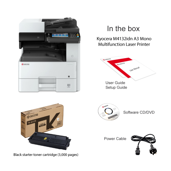 Kyocera M4132idn A3 Mono Multifunction Laser Printer Discontinued Model