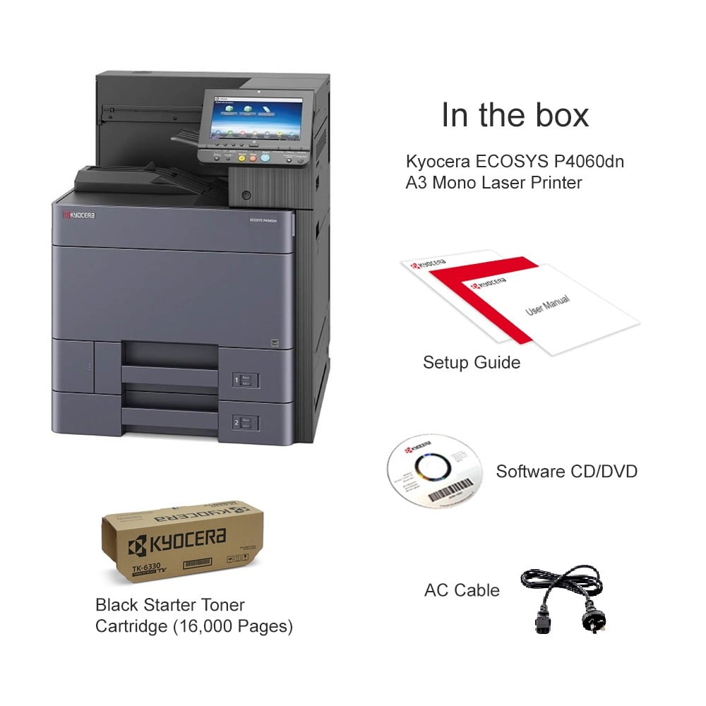 Kyocera P4060DN A3 Mono Laser Printer