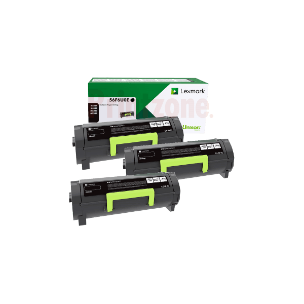 Genuine Lexmark 56F6U0E Ultra High Yield Toner 3 PACK