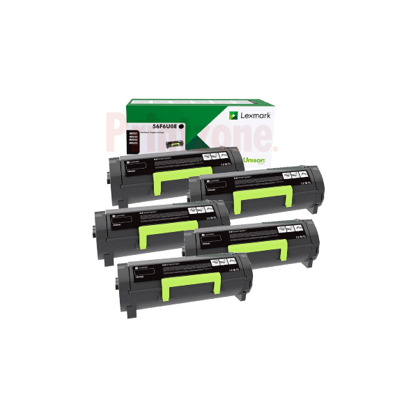 Genuine Lexmark 56F6U0E Ultra High Yield Toner 5 PACK