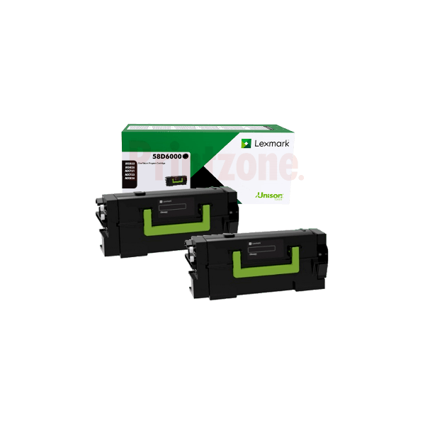 Genuine Lexmark 58D6000 Toner 2 PACK
