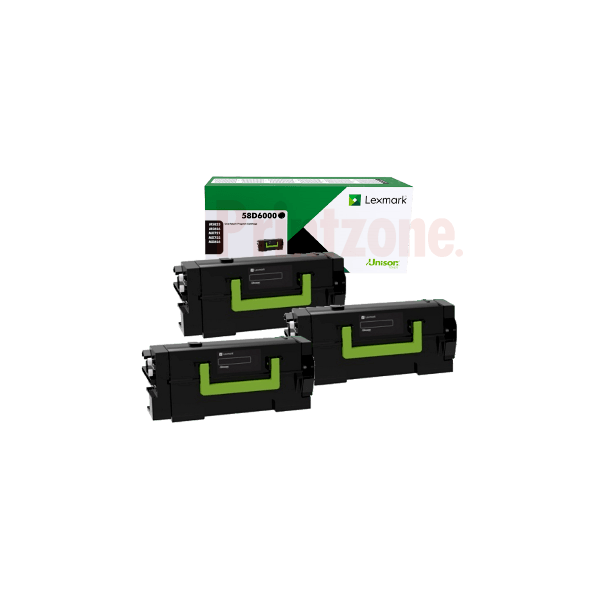 Genuine Lexmark 58D6000 Toner 3 PACK