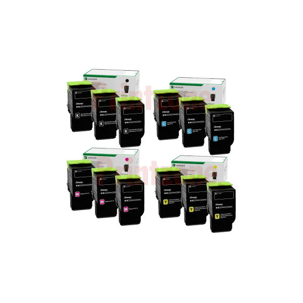 Genuine Lexmark CS521 CS622 CX622 CX625 Toner Triple Value Pack