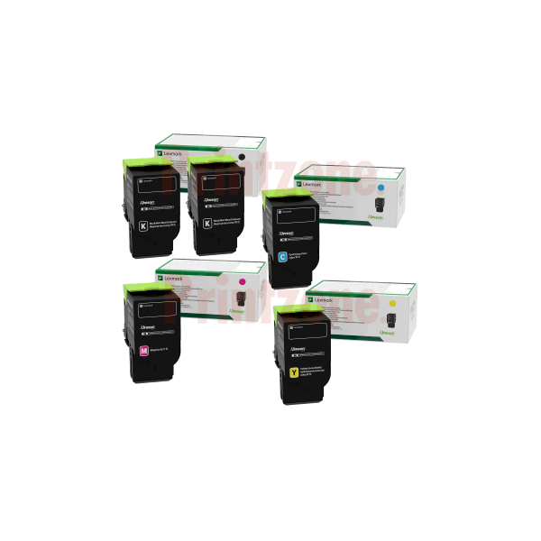 Genuine Lexmark C2425 MC2425 Toner Value Pack High Yield PLUS EXTRA BLACK