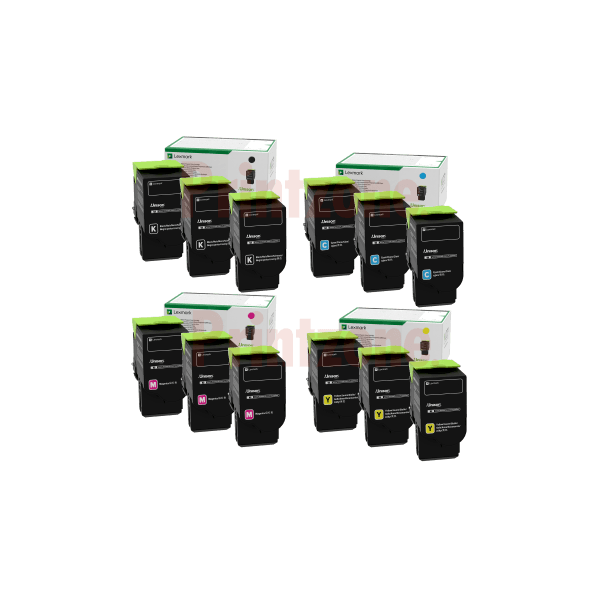 Genuine Lexmark C2425 MC2425 Toner Triple Value Pack High Yield