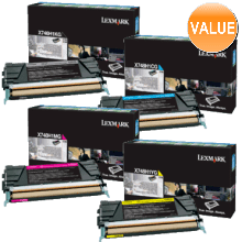 Genuine Lexmark X746 X748 Toner Cartridge Value Pack