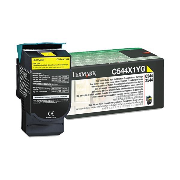 Genuine Lexmark C544X1YG Yellow Toner Cartridge Extra High Yield