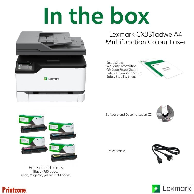 Lexmark CX331adwe Colour Laser Multifunction Printer