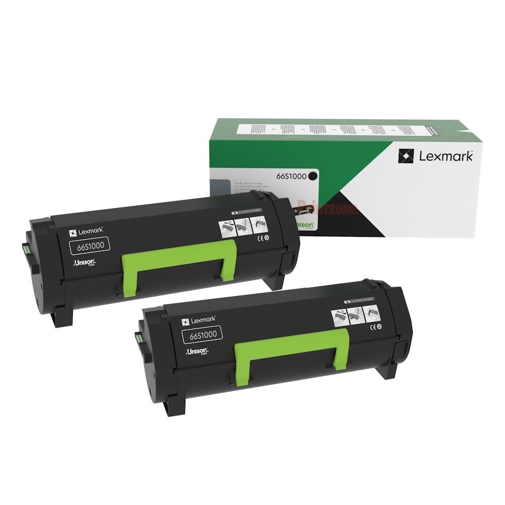 Genuine Lexmark 66S1000 Toner 2 PACK