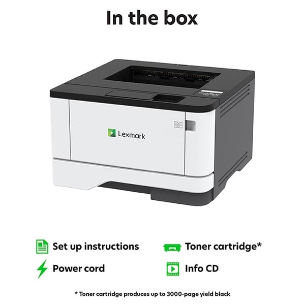 Lexmark B3442dw Mono Laser Printer 40ppm / Wireless / Duplex