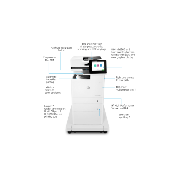 HP LaserJet Enterprise MFP M635fht Mono Laser Multifunction 7PS98A