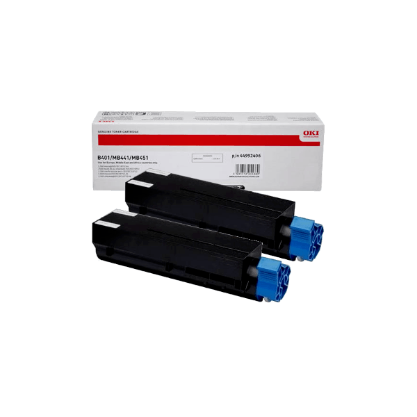 Genuine OKI B401 MB451 Toner 2 PACK Genuine OKI B401 MB451 Toner 2 PACK