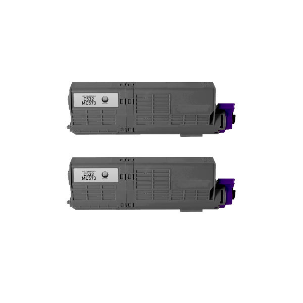 Compatible Oki C532 MC563 MC573 Black Toner 2 PACK Compatible Oki C532 MC563 MC573 Black Toner 2 PACK