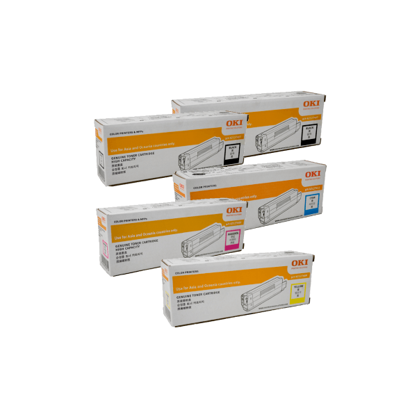 Genuine Oki C532 MC563 MC573 Toner Value Pack PLUS EXTRA BLACK