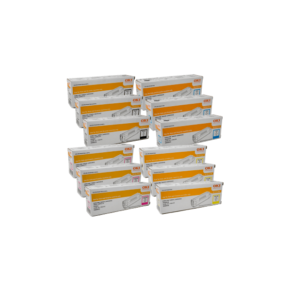 Genuine Oki C532 MC563 MC573 Toner Triple Value Pack