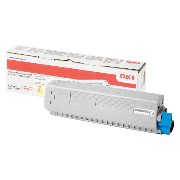 Genuine Oki C834 Yellow Toner 46861309