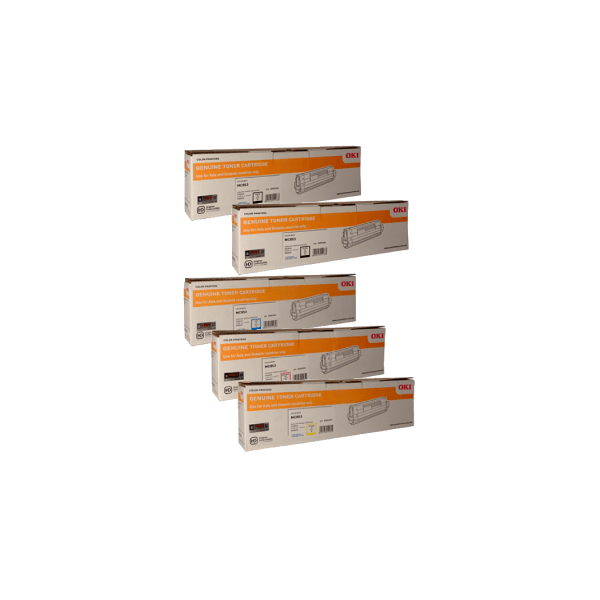 Genuine Oki MC853 Toner Value Pack PLUS EXTRA BLACK