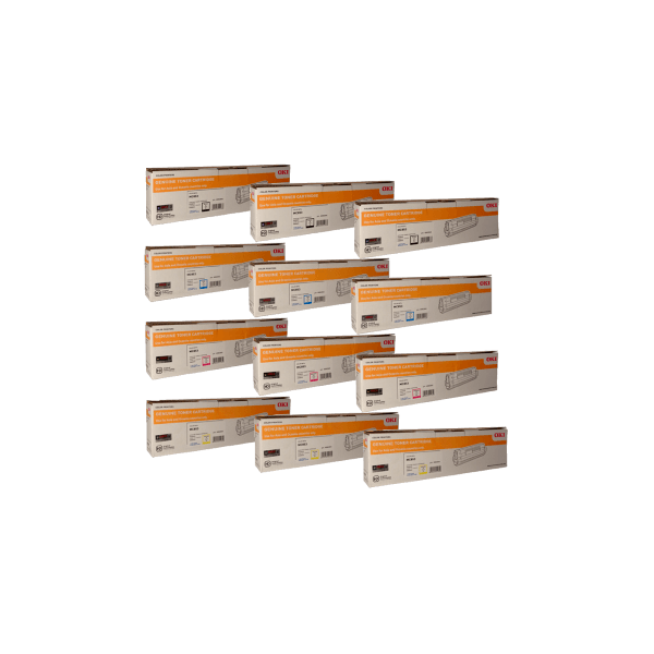 Genuine Oki MC853 Toner Triple Value Pack