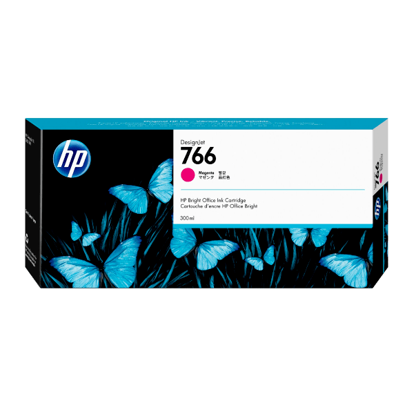 Genuine HP 766 P2V90A Magenta 300ml Ink