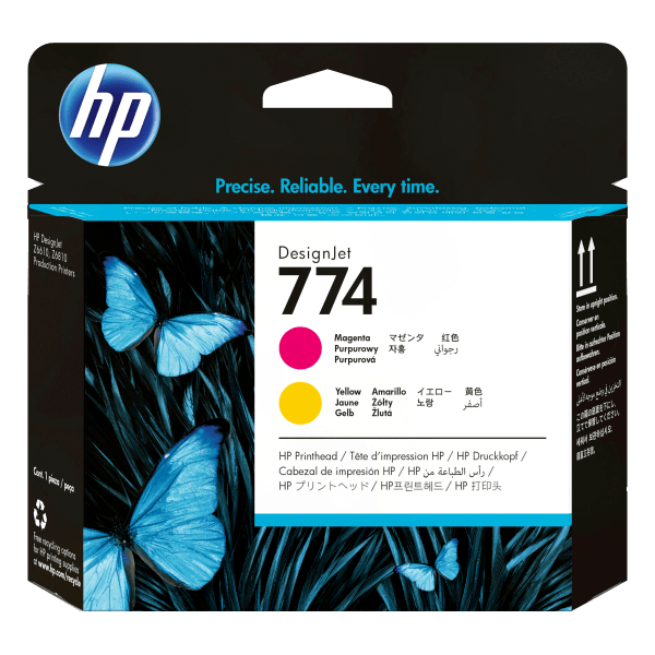 Genuine HP 774 P2V99A Magenta & Yellow Printhead