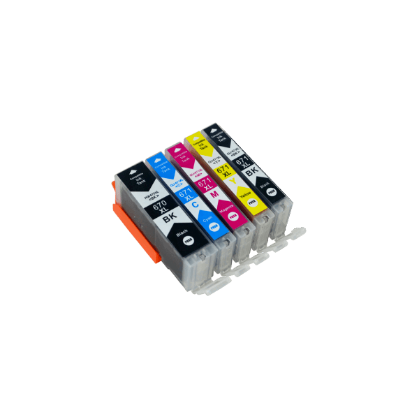 Compatible Canon PGI-670XL CLI-671XL Ink Value Pack High Yield Compatible Canon PGI-670XL CLI-671XL Ink Value Pack High Yield