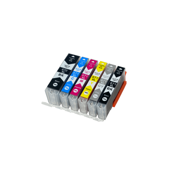 Compatible Canon PGI-670XL CLI-671XL Ink Value Pack High Yield (inc grey) Compatible Canon PGI-670XL CLI-671XL Ink Value Pack High Yield (inc grey)
