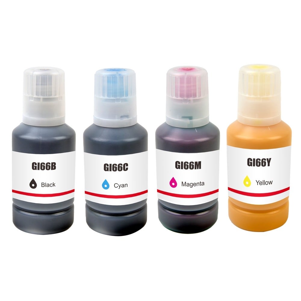 Compatible Canon Maxify GI-66 Pigment Ink Bottle Combo Value Pack GI66 Compatible Canon Maxify GI-66 Pigment Ink Bottle Combo Value Pack GI66