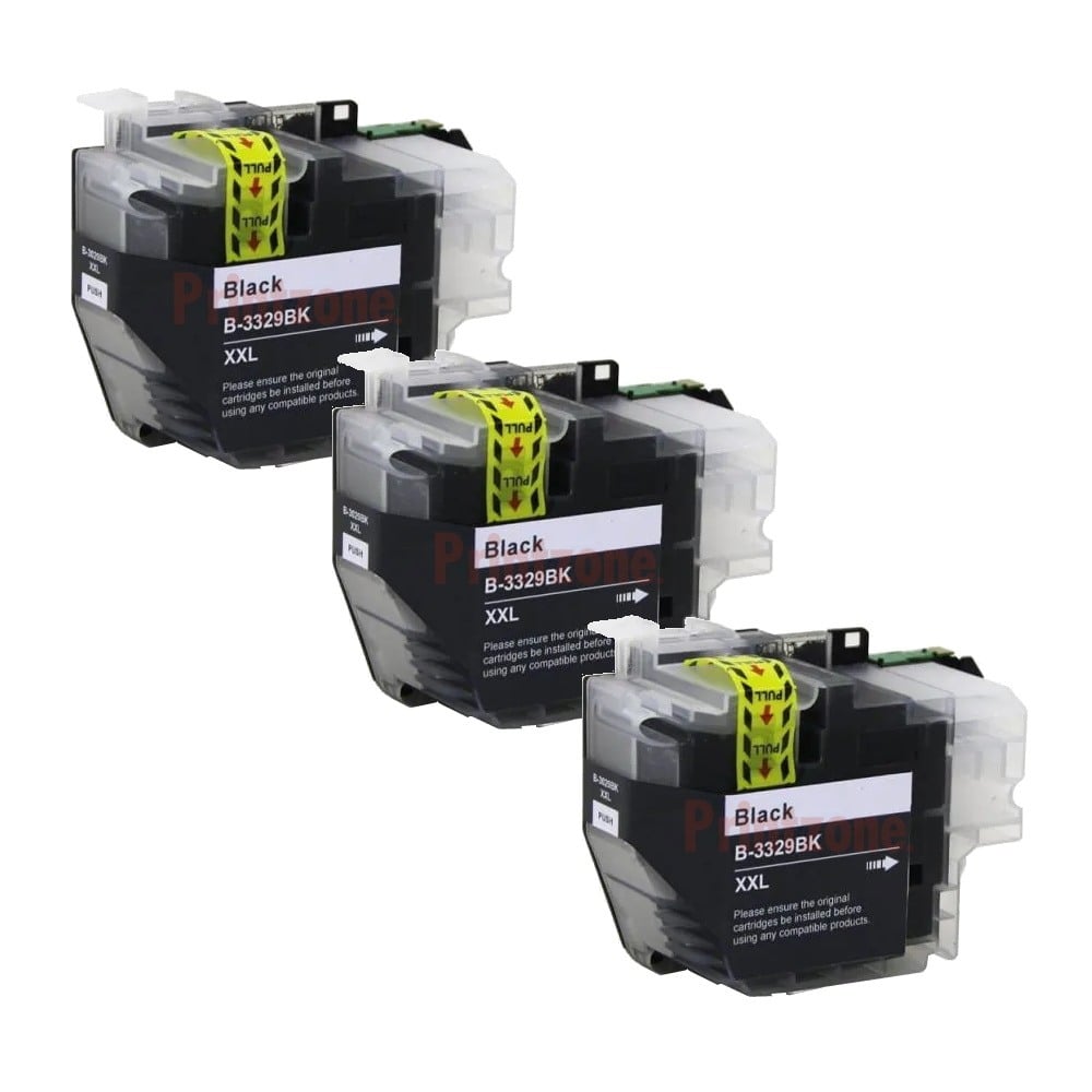 Compatible Brother LC-3329XL Black Ink LC3329XLBK 3 PACK