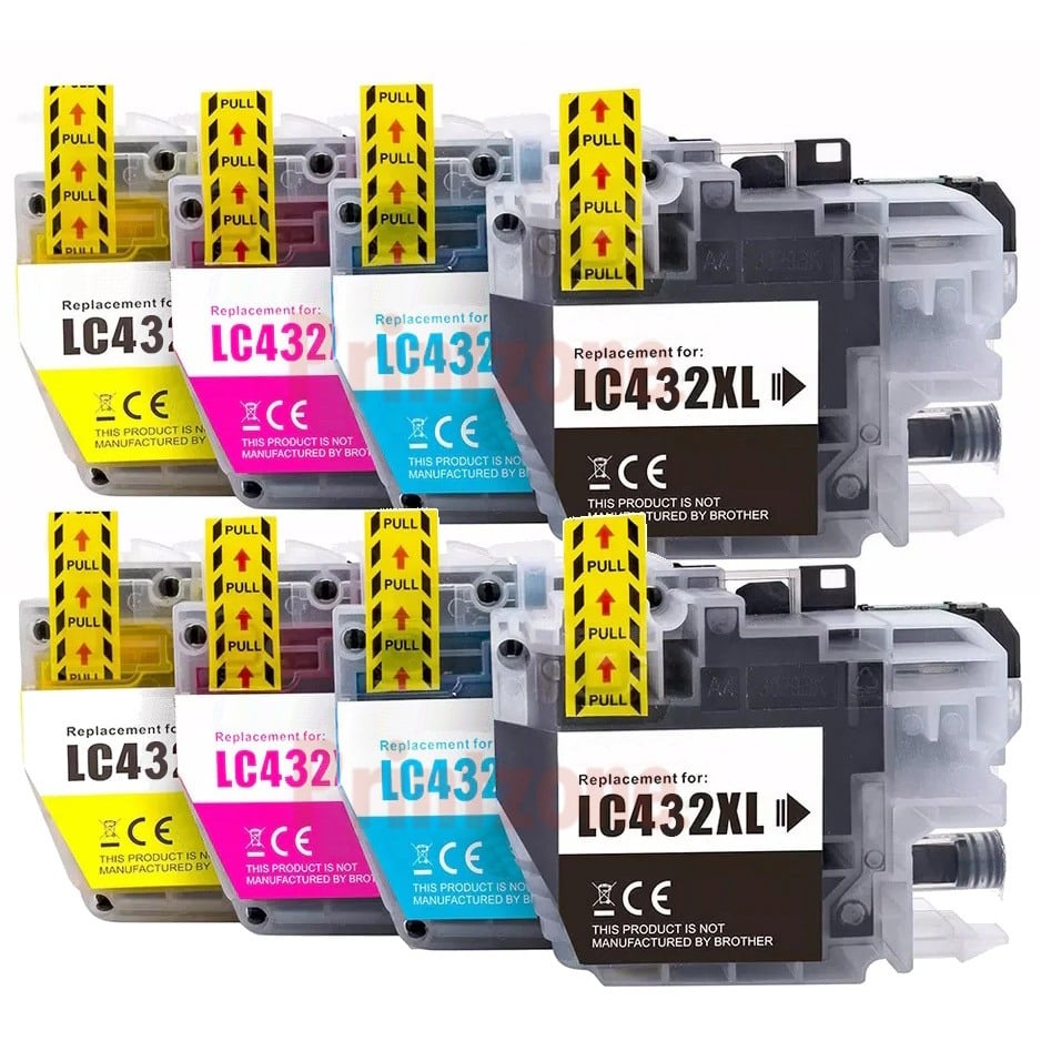 Compatible Brother LC432XL High Yield Ink Double Combo Value Pack