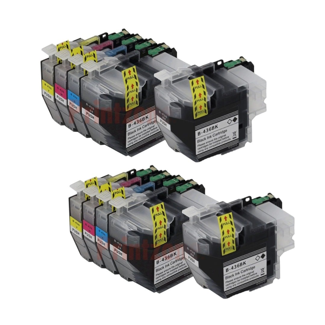 Compatible Brother LC436 Ink Combo Double Value Pack PLUS 2 EXTRA BLACKS
