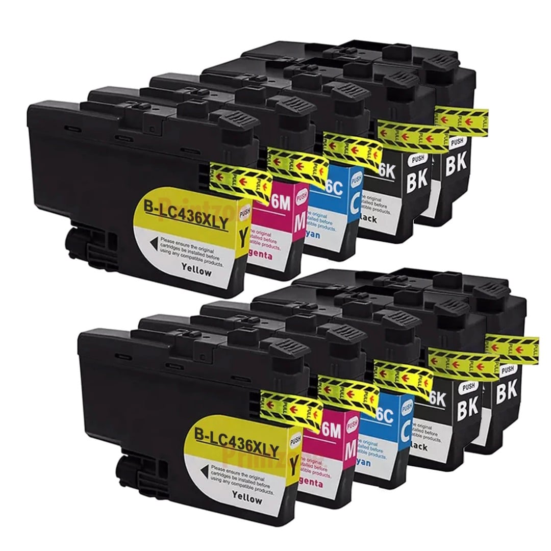 Compatible Brother LC436XL High Yield Ink Double Combo Value Pack PLUS 2 EXTRA BLACKS