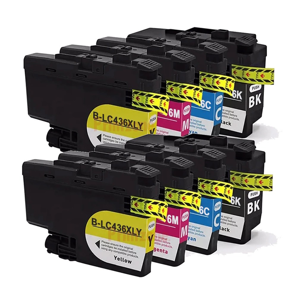 Compatible Brother LC436XL High Yield Ink Double Combo Value Pack